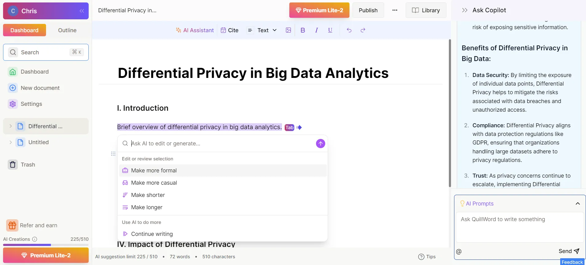 Quillword Citation Support